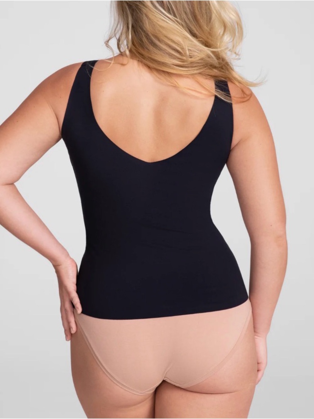 Honeylove LiftWear Smoothing Shapewear Tank Built-in Bra Womens Size Large Black - Picture 2 of 10